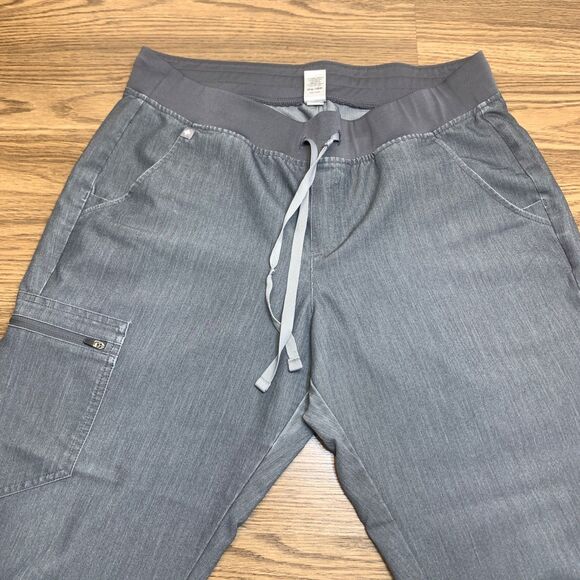 Figs Jogger Womens Large Gray Scrubs Zamora Cargo Pockets Drawstring Pants - Picture 3 of 10